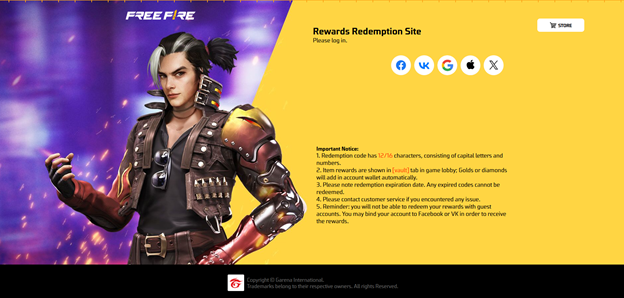 Garena Free Fire MAX Codes 