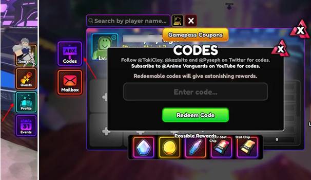 Anime Vanguards Codes