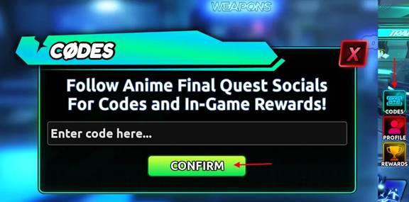 Anime Final Quest Codes