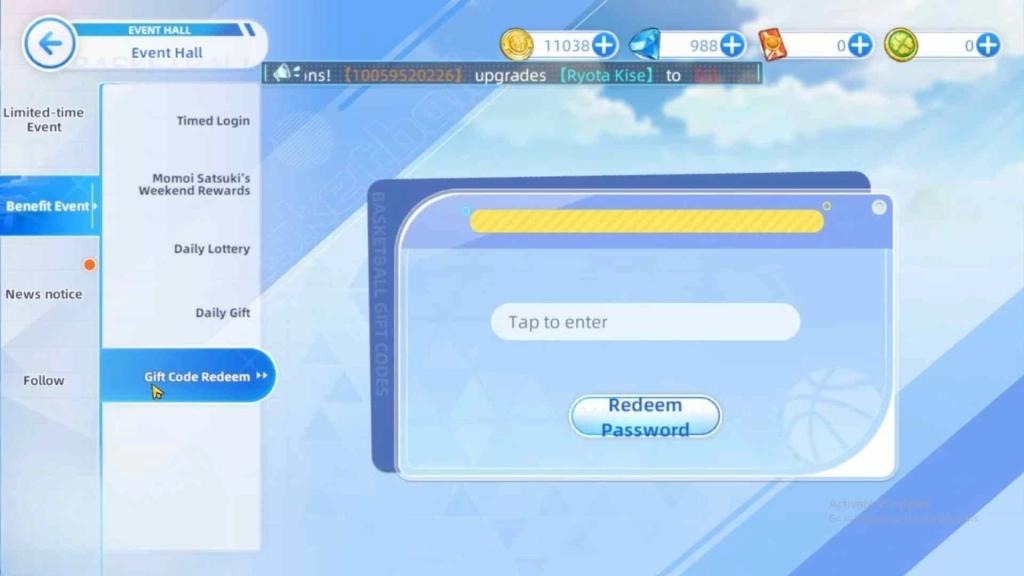Kuroko’s Basketball Street Rivals Codes