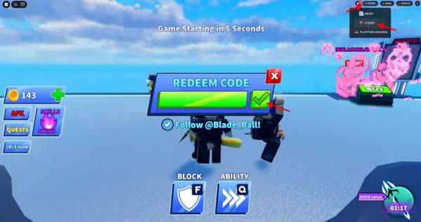 Blade Ball Codes