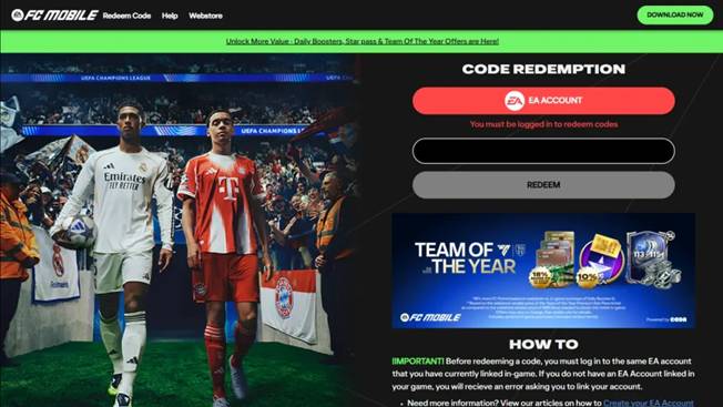 EA SPORTS FC Mobile Codes