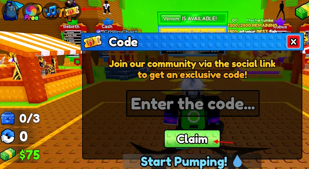 +1 Drain Water per Click Codes