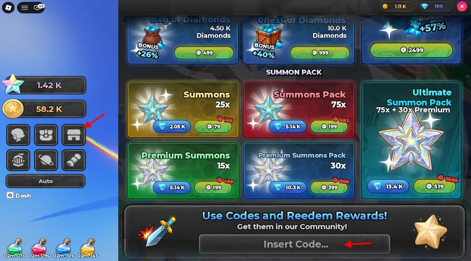 Anime Stars Codes