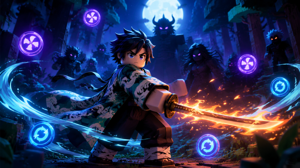 Roblox Slayerbound Codes ตัวละครนักดาบและโค้ดรับ Spins ฟรี