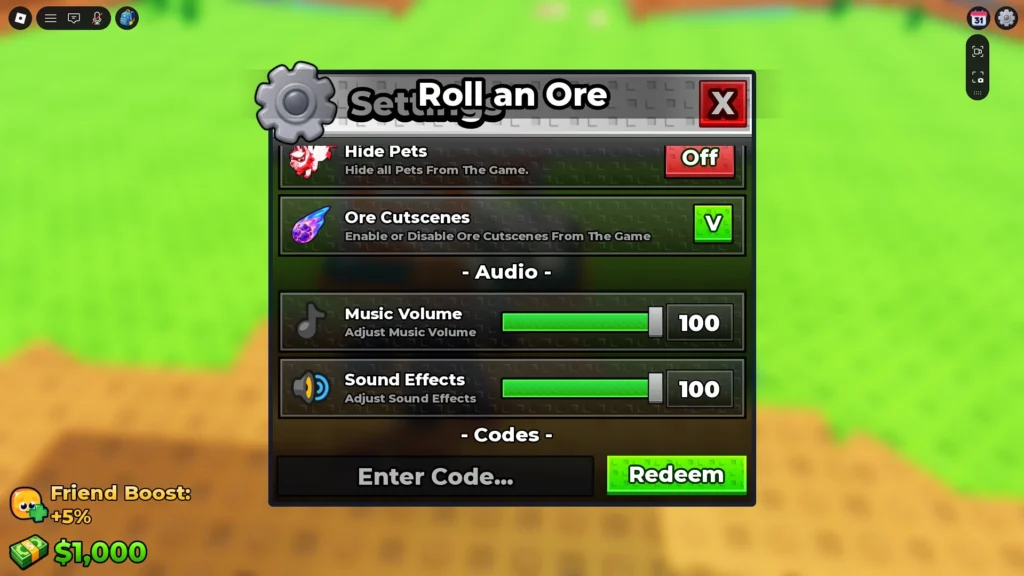 Roblox Sell Ores Codes